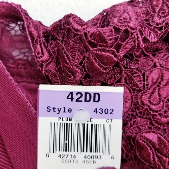 Playtex Secrets #4302 Rosebud Embroidery -42DD-NWT - Picture 8 of 9